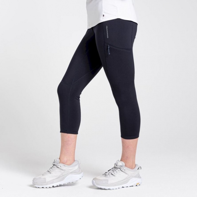 Leggings Craghoppers Dynamic Cropped Femme Bleu Marine | CIWT15962