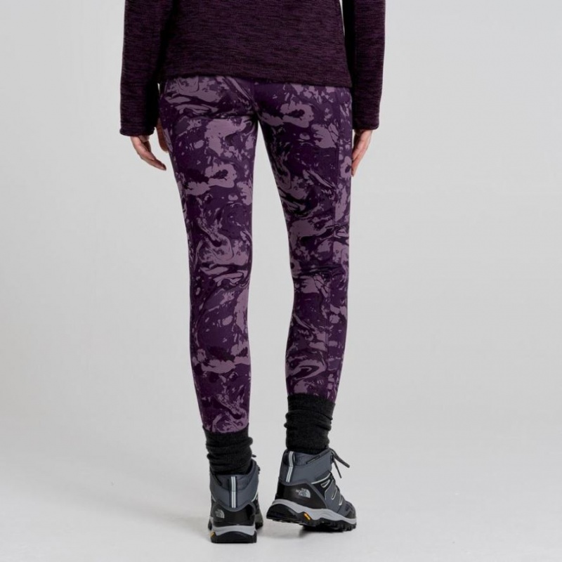 Leggings Craghoppers Kiwi Thermal Femme Violette | JKDE43785