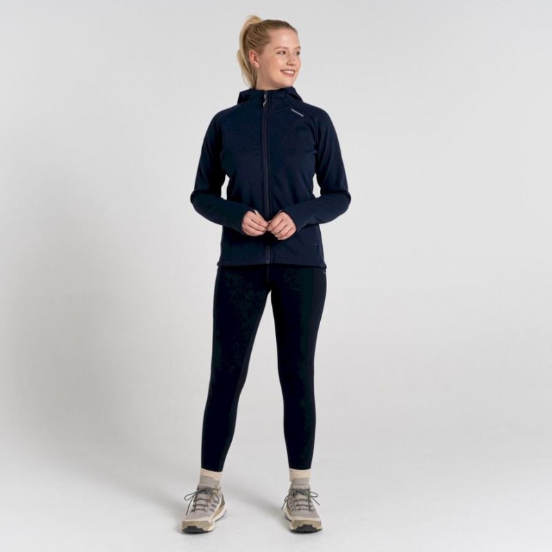 Sweat À Capuche Craghoppers Dynamic Pro Femme Bleu Marine | KDQX78215