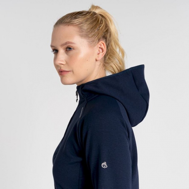 Sweat À Capuche Craghoppers Dynamic Pro Femme Bleu Marine | KDQX78215