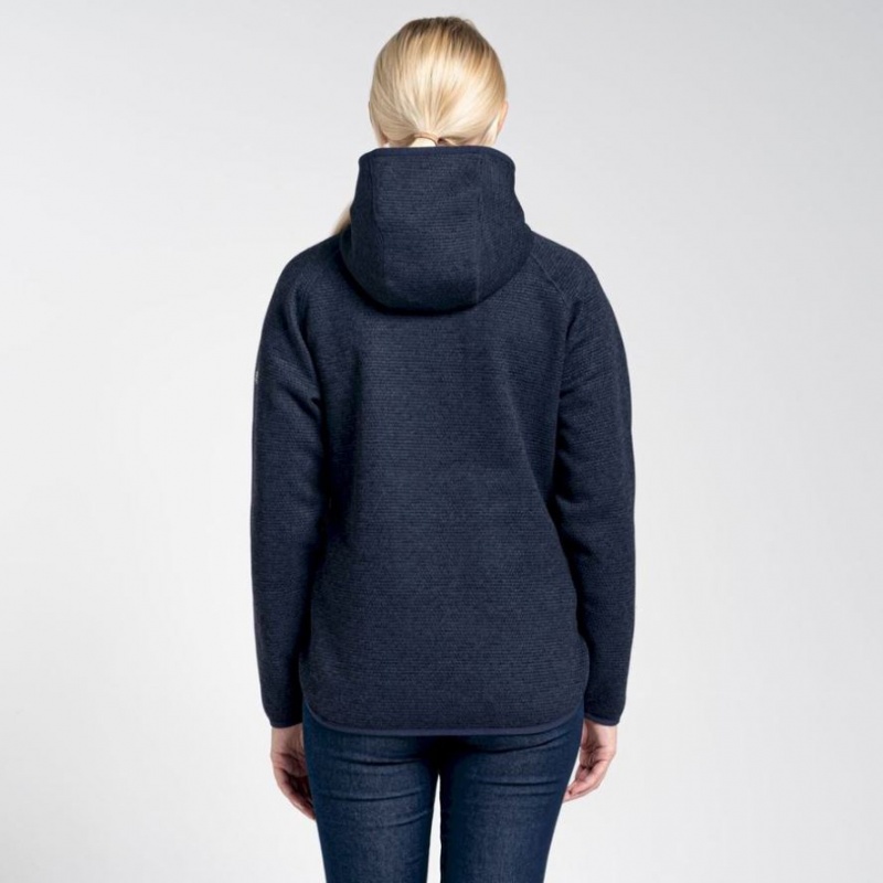 Sweat À Capuche Craghoppers Elena Half Zip Femme Bleu Marine | GULZ74523