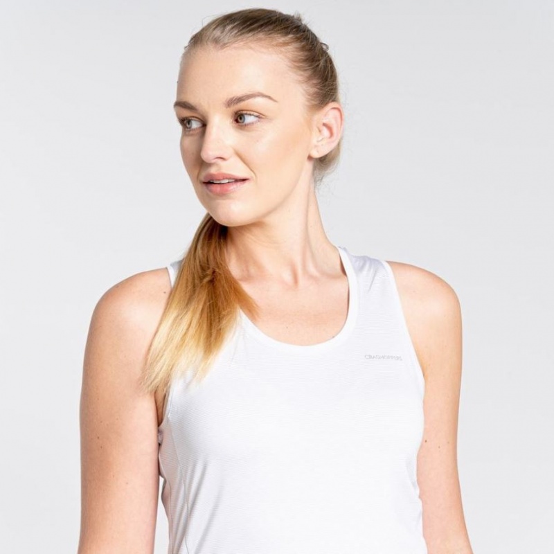 T Shirts Craghoppers Aliso Vest Femme Blanche | VRAW85069