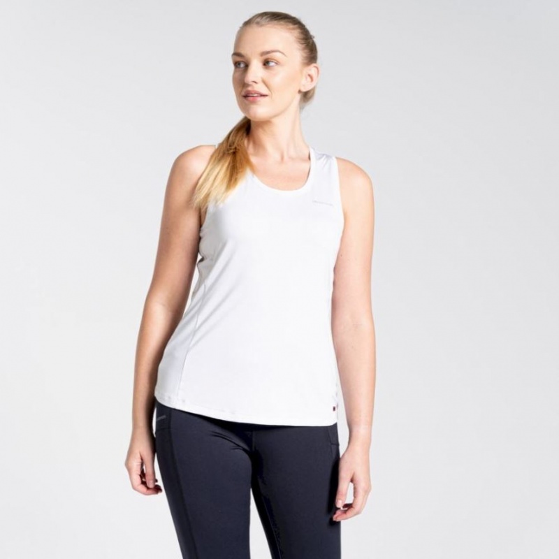 T Shirts Craghoppers Aliso Vest Femme Blanche | VRAW85069