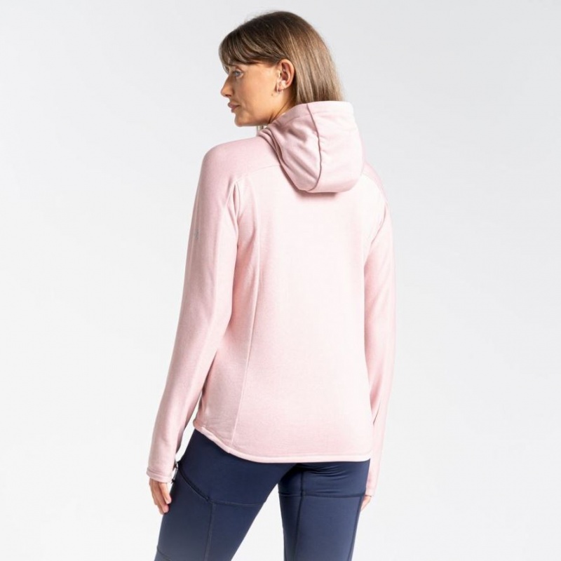 T Shirts Craghoppers Dynamic Encapuchonné Half Zip Femme Rose | FOYH81643