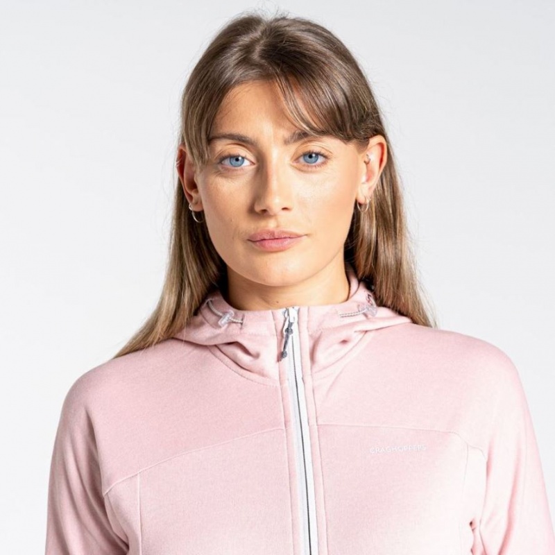 T Shirts Craghoppers Dynamic Encapuchonné Half Zip Femme Rose | FOYH81643