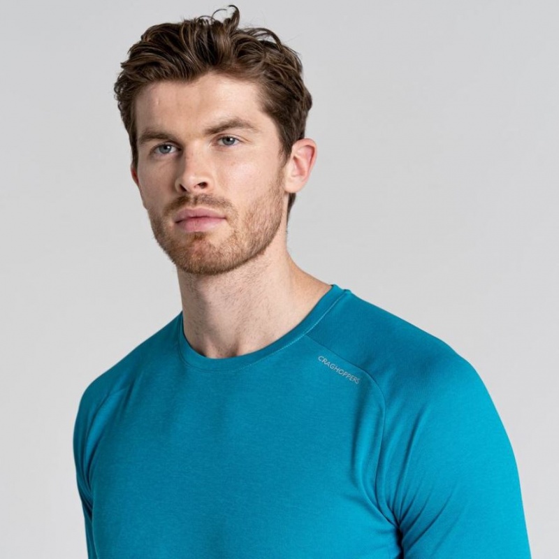 T Shirts Craghoppers Dynamic Pro Long Sleeve Homme Bleu | WTLU63145