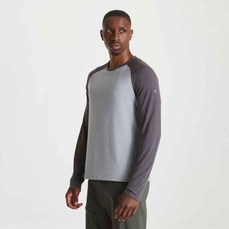 T Shirts Craghoppers First Layer Long Sleeve Homme Grise | VYSK23791