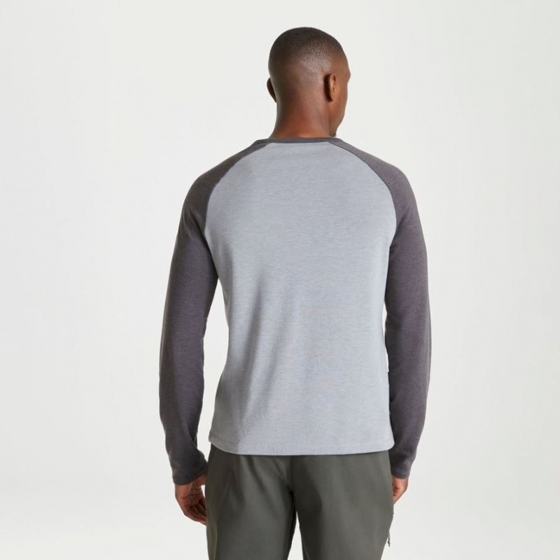 T Shirts Craghoppers First Layer Long Sleeve Homme Grise | VYSK23791