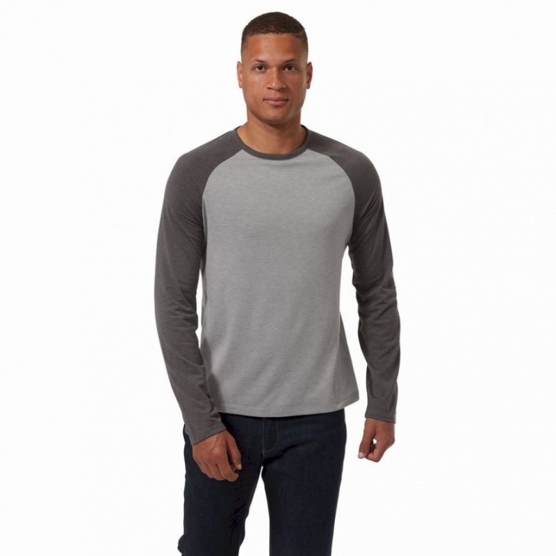 T Shirts Craghoppers First Layer Long Sleeve Homme Grise | VYSK23791