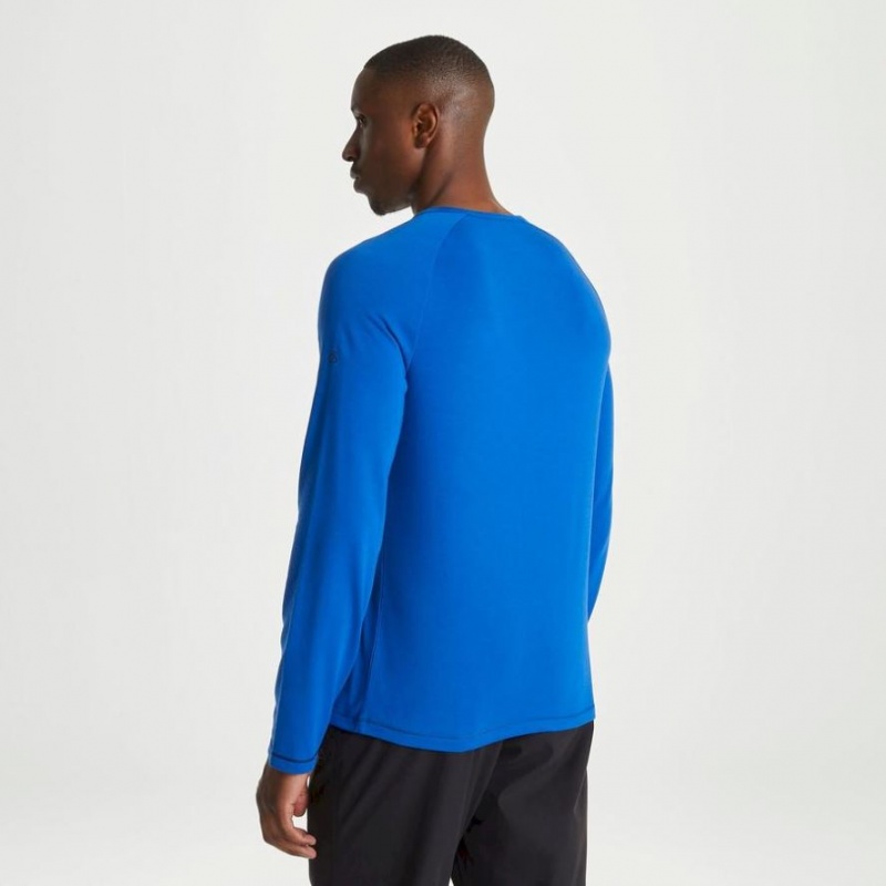 T Shirts Craghoppers First Layer Long Sleeve Homme Bleu | LHVD48267