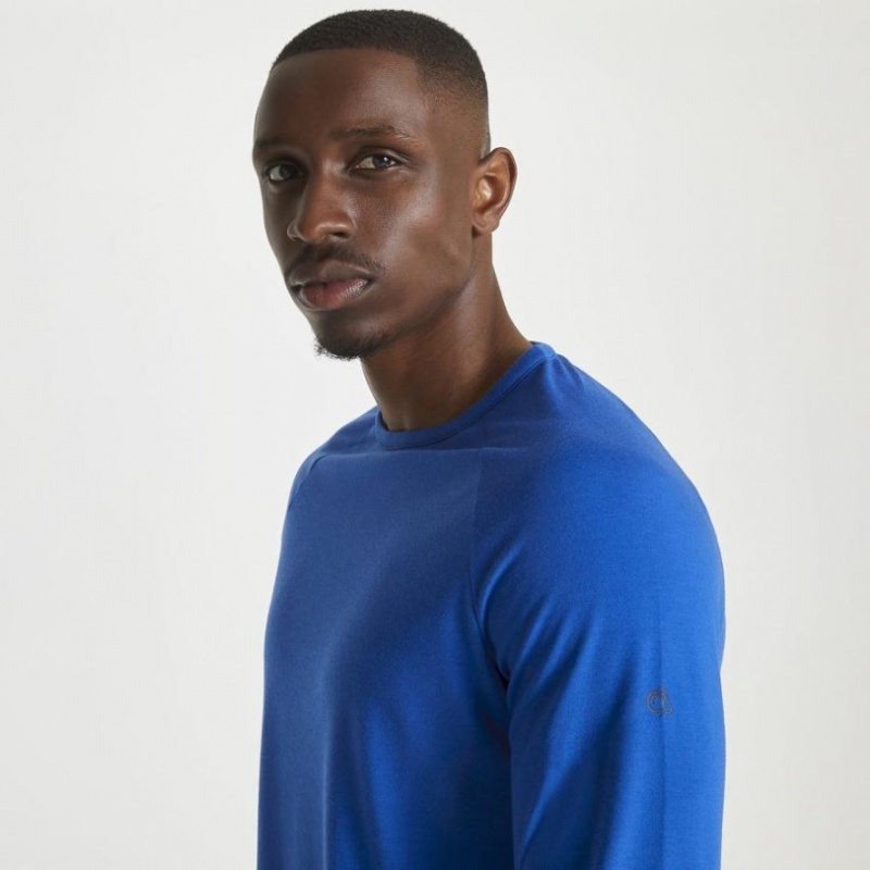 T Shirts Craghoppers First Layer Long Sleeve Homme Bleu | LHVD48267