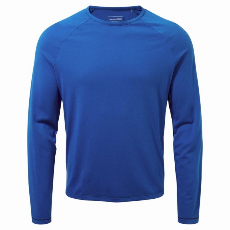 T Shirts Craghoppers First Layer Long Sleeve Homme Bleu | LHVD48267