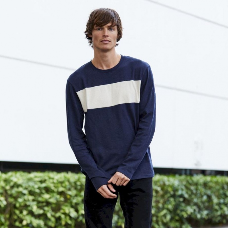 T Shirts Craghoppers Latherton Long Sleeve Homme Bleu Marine | KRPA25067