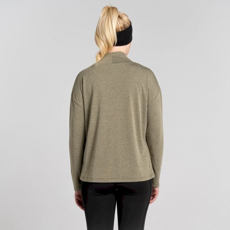 T Shirts Craghoppers Meridan Long Sleeve Femme Vert Olive | KGMV42970