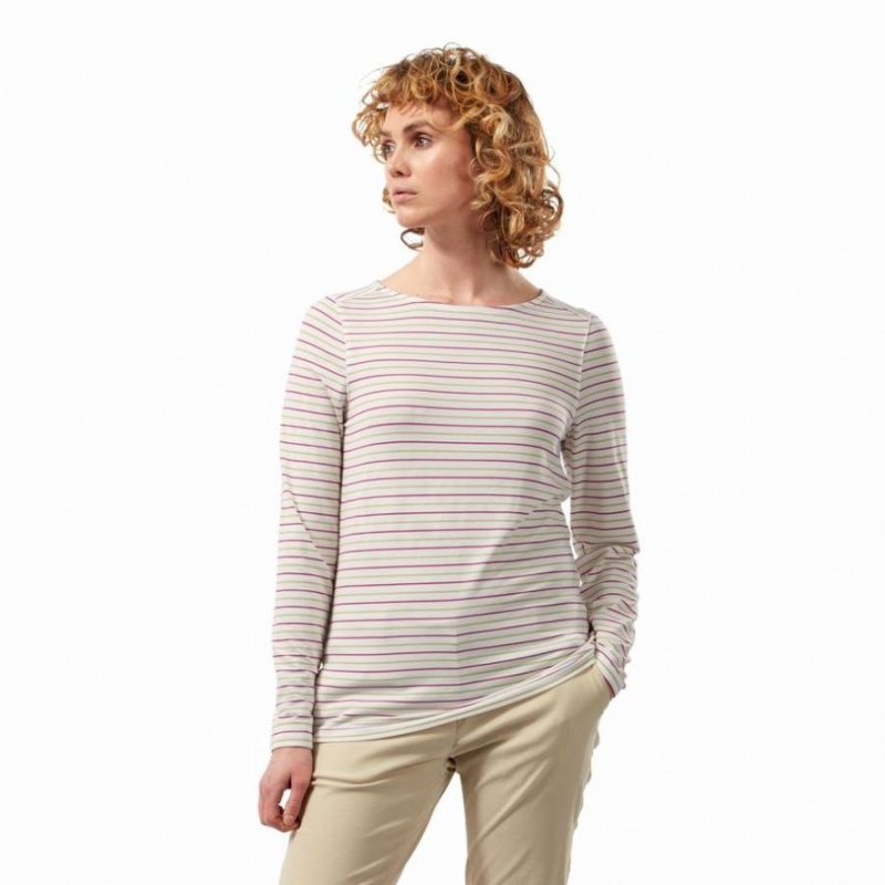 T Shirts Craghoppers NosiLife Erin Long Sleeve Femme Multicolore | DBCX74235