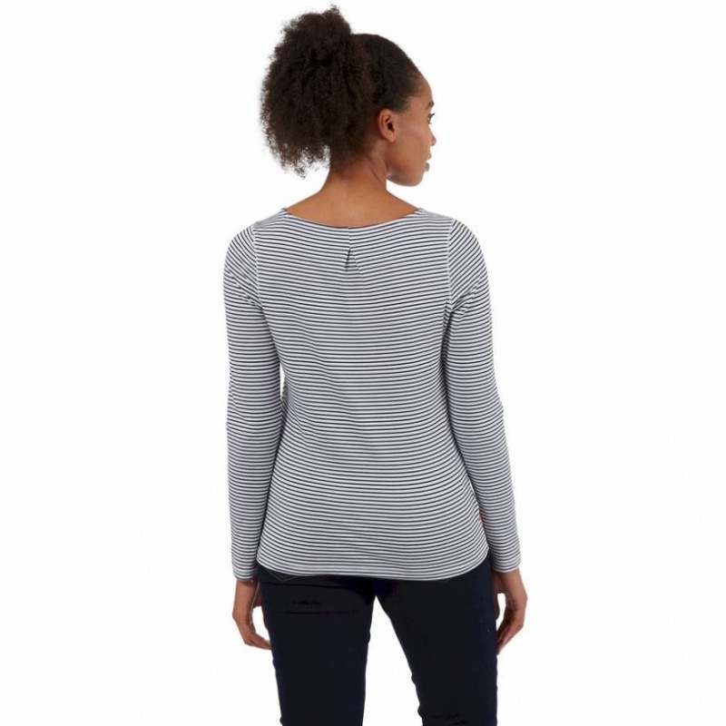 T Shirts Craghoppers NosiLife Erin Long Sleeve Femme Bleu Marine | QEDJ58210