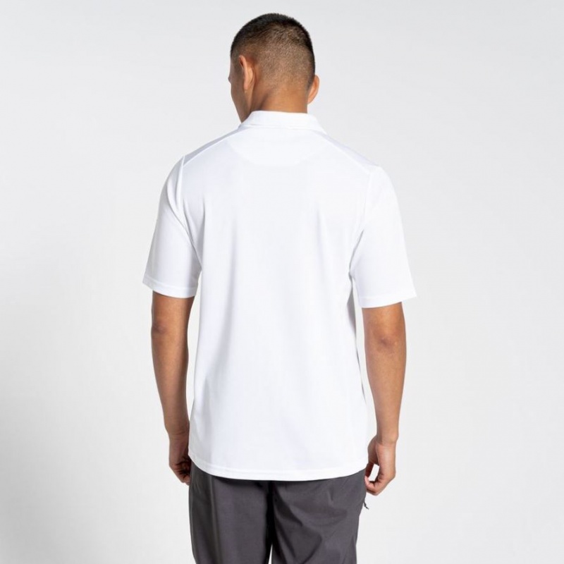 T Shirts Craghoppers NosiLife Pro Active Corta Sleeve Polo Homme Blanche | QDOH18507