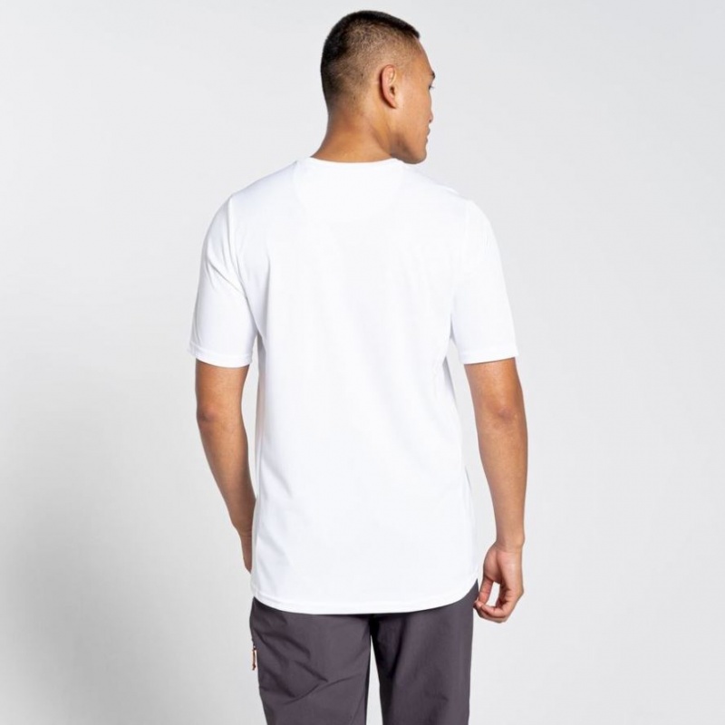 T Shirts Craghoppers NosiLife Pro Active Corta Sleeve Homme Blanche | TIZW37140