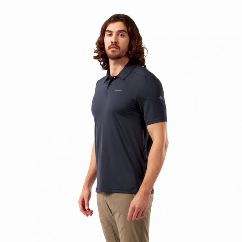 T Shirts Craghoppers NosiLife Pro Corta Sleeve Polo Homme Bleu Marine | BOKU48256