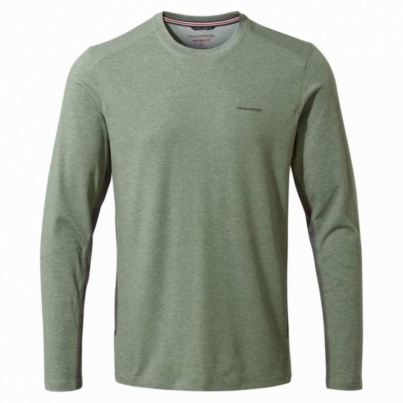 T Shirts Craghoppers NosiLife Talen Long Sleeve Homme Vert Olive | BYDI36742