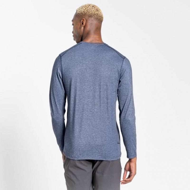 T Shirts Craghoppers NosiLife Talen Long Sleeve Homme Bleu Marine | YLVI92613