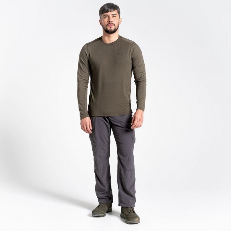 T Shirts Craghoppers NosiLife Talen Long Sleeve Homme Vert Olive | MKQW31820