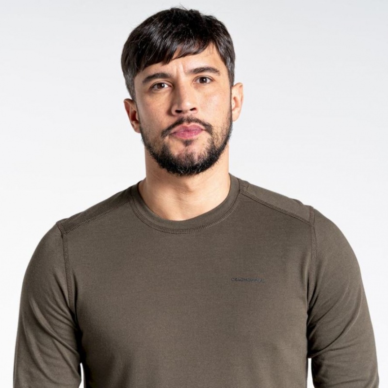 T Shirts Craghoppers NosiLife Talen Long Sleeve Homme Vert Olive | MKQW31820