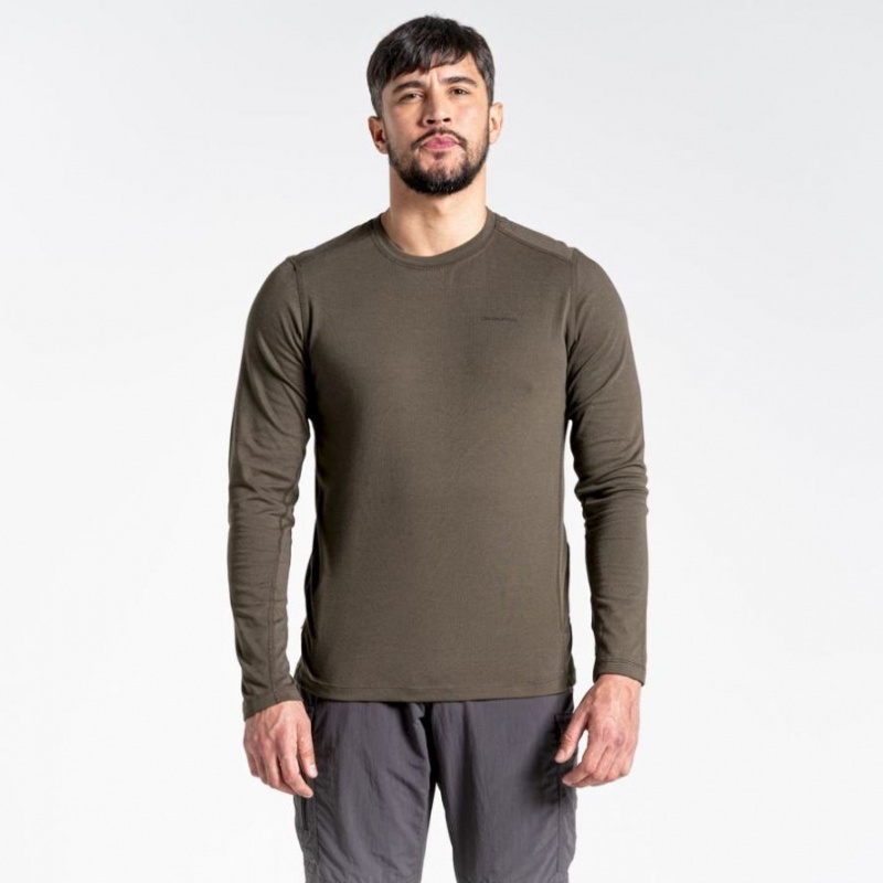 T Shirts Craghoppers NosiLife Talen Long Sleeve Homme Vert Olive | MKQW31820