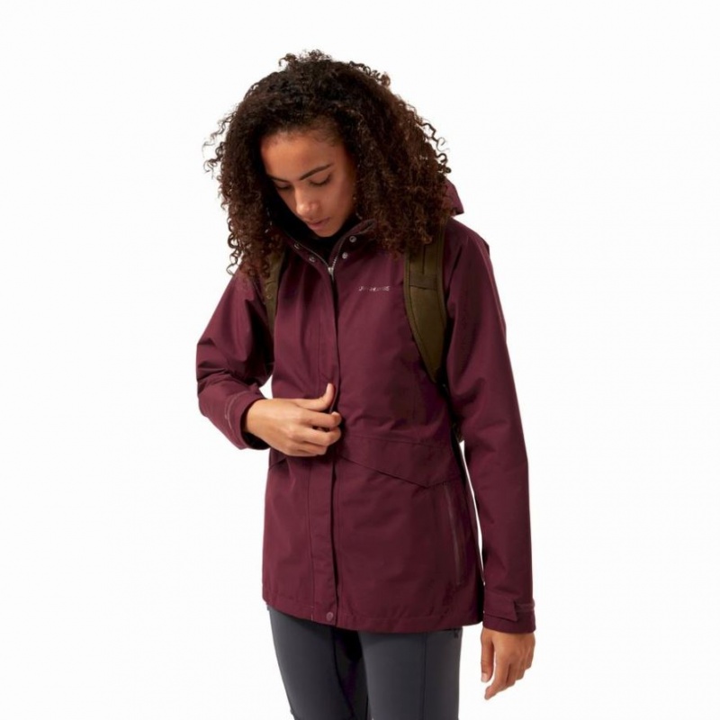 Veste Gore-Tex Craghoppers Ellis Femme Rouge Foncé | YVIH56879