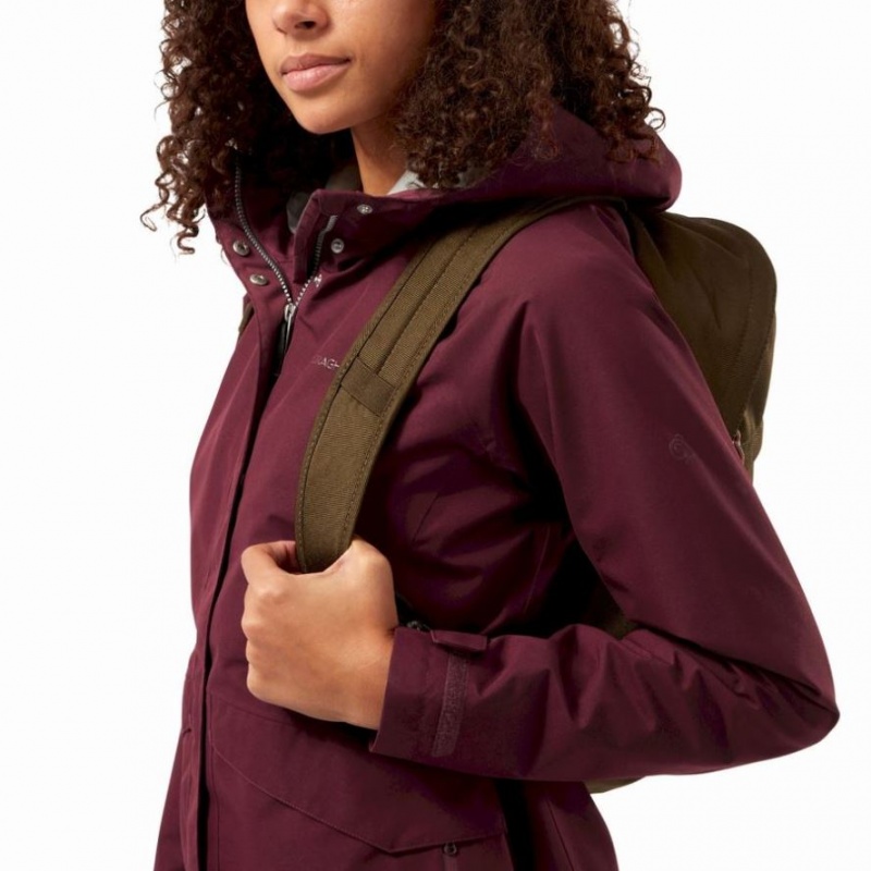 Veste Gore-Tex Craghoppers Ellis Femme Rouge Foncé | YVIH56879