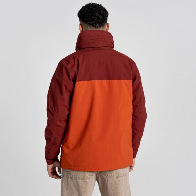 Veste Imperméable Craghoppers Anderson Cagoule Homme Rouge Orange | XTKR85760