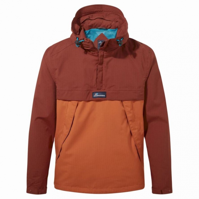 Veste Imperméable Craghoppers Anderson Cagoule Homme Rouge Orange | XTKR85760