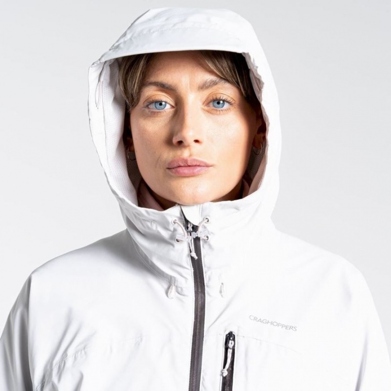 Veste Imperméable Craghoppers Dynamic Femme Blanche | ZACT18256