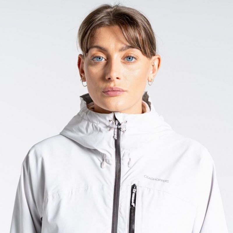 Veste Imperméable Craghoppers Dynamic Femme Blanche | ZACT18256