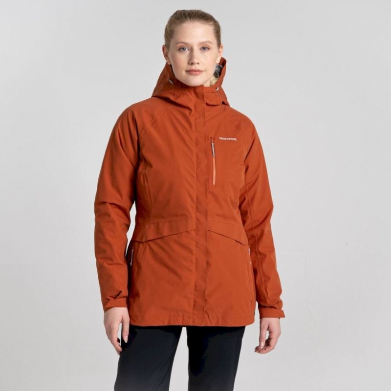 Veste À Capuche Craghoppers 3 In 1 Femme Marron | KOSA57814