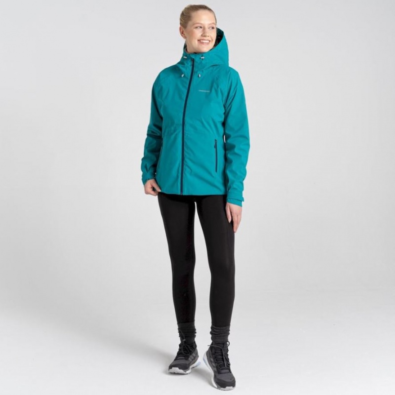 Veste À Capuche Craghoppers Anza Femme Turquoise | BNTE76453