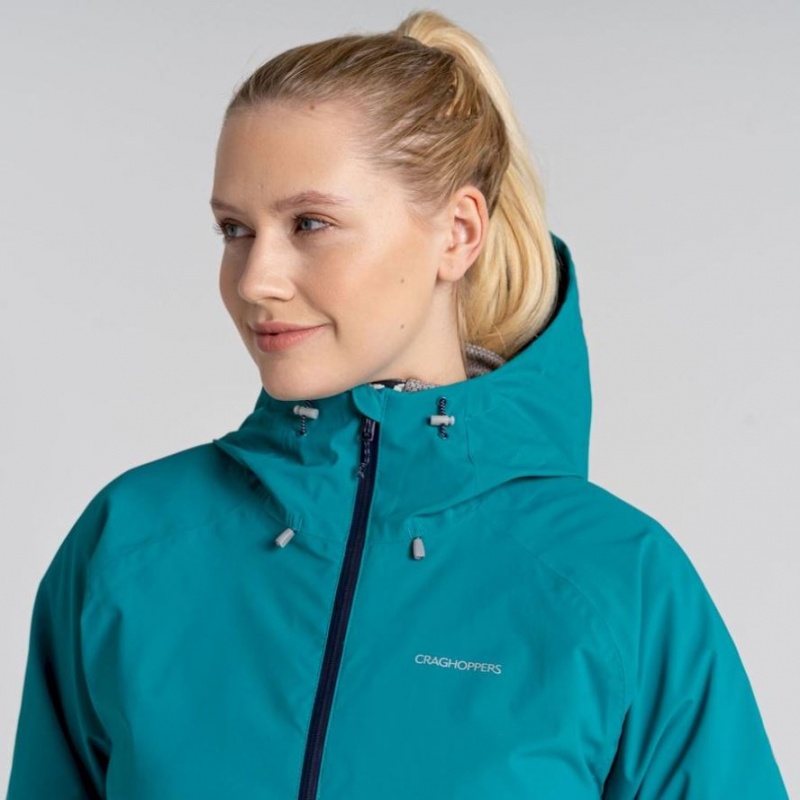 Veste À Capuche Craghoppers Anza Femme Turquoise | BNTE76453