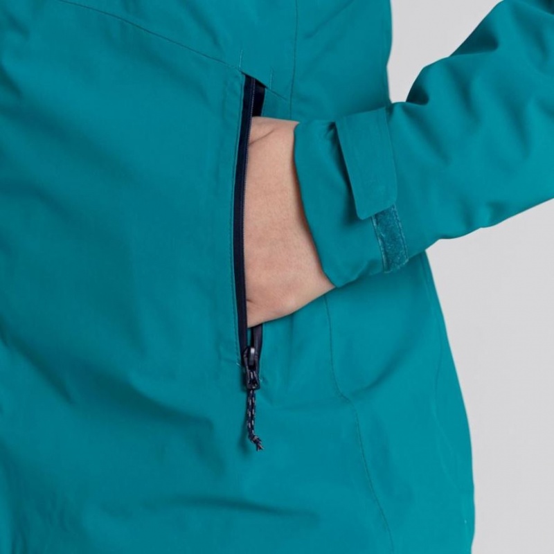 Veste À Capuche Craghoppers Anza Femme Turquoise | BNTE76453