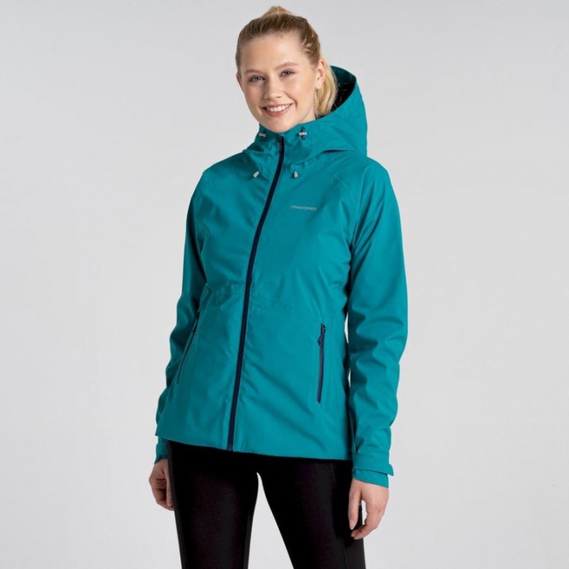 Veste À Capuche Craghoppers Anza Femme Turquoise | BNTE76453