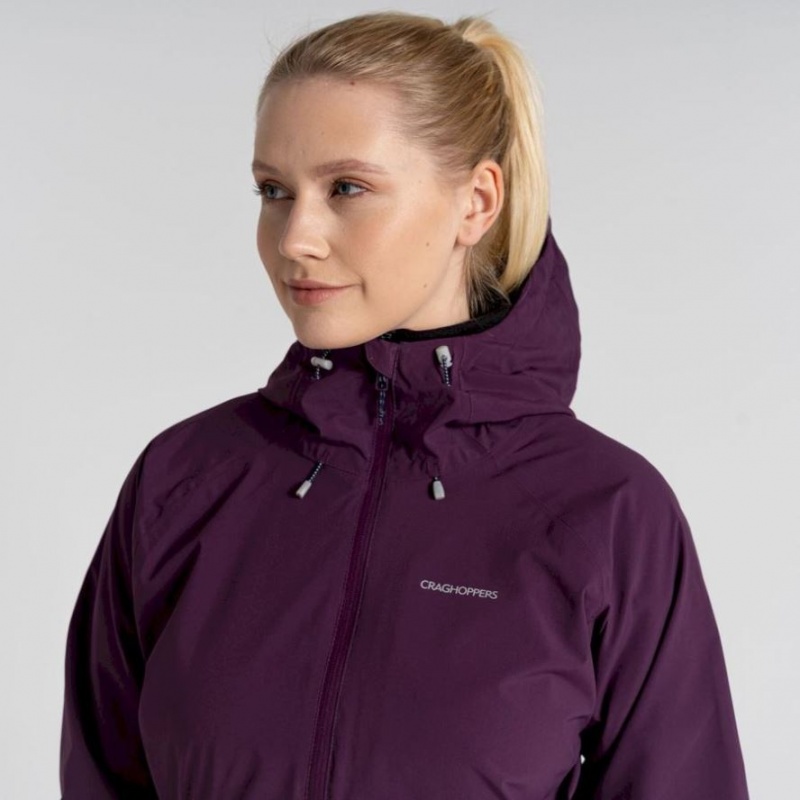 Veste À Capuche Craghoppers Anza Femme Violette | OCDS49673