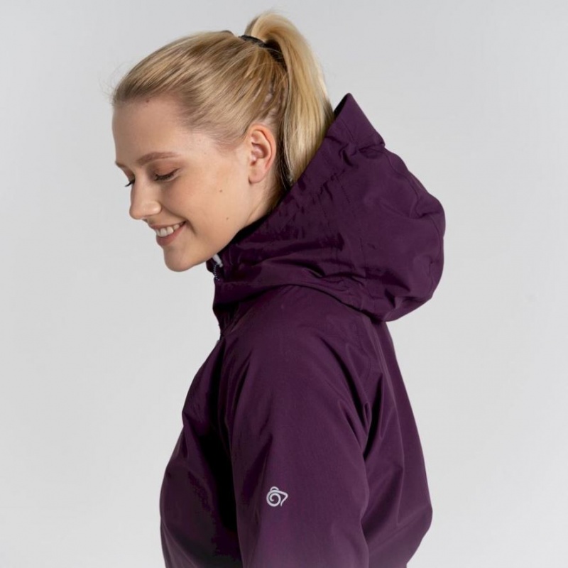 Veste À Capuche Craghoppers Anza Femme Violette | OCDS49673