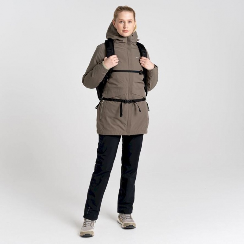 Veste À Capuche Craghoppers Caldbeck Pro 3 In 1 Femme Vert Olive | SGQD91470