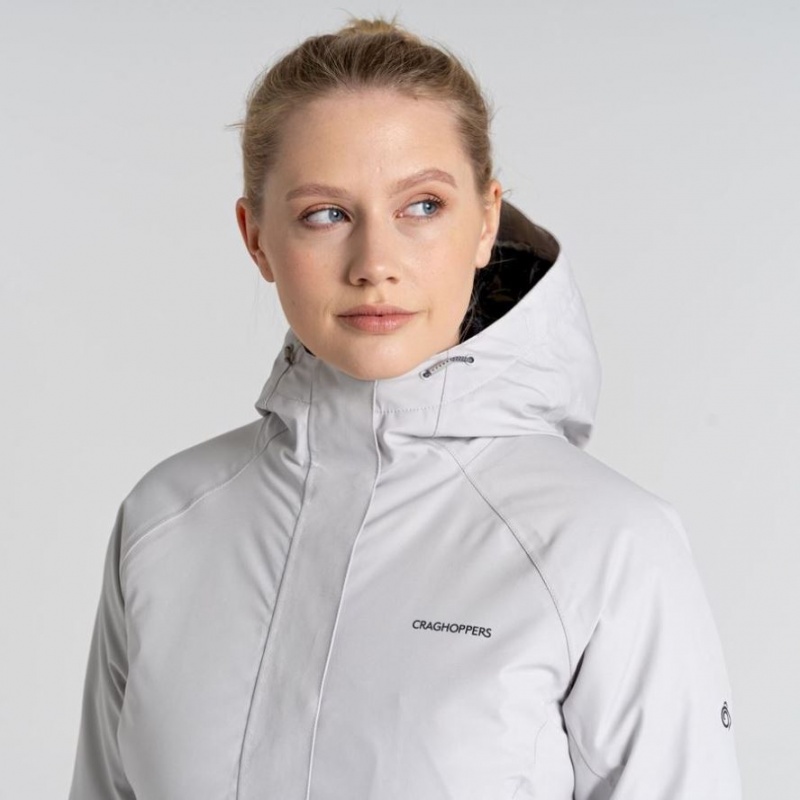 Veste À Capuche Craghoppers Caldbeck Thermic Femme Argent | UNOC63451