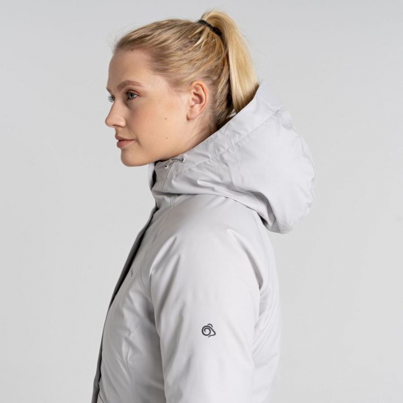 Veste À Capuche Craghoppers Caldbeck Thermic Femme Argent | UNOC63451