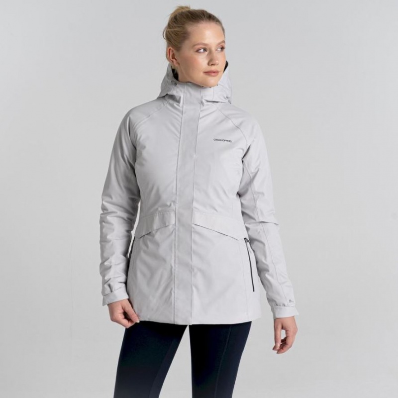 Veste À Capuche Craghoppers Caldbeck Thermic Femme Argent | UNOC63451