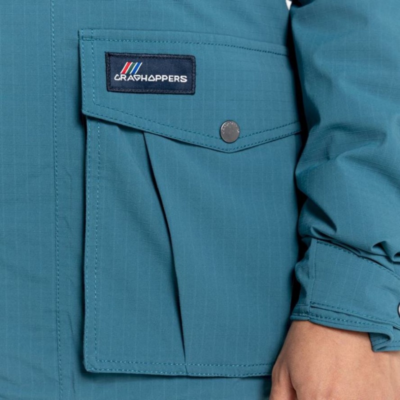 Veste À Capuche Craghoppers Canyon Homme Turquoise | KARZ74612