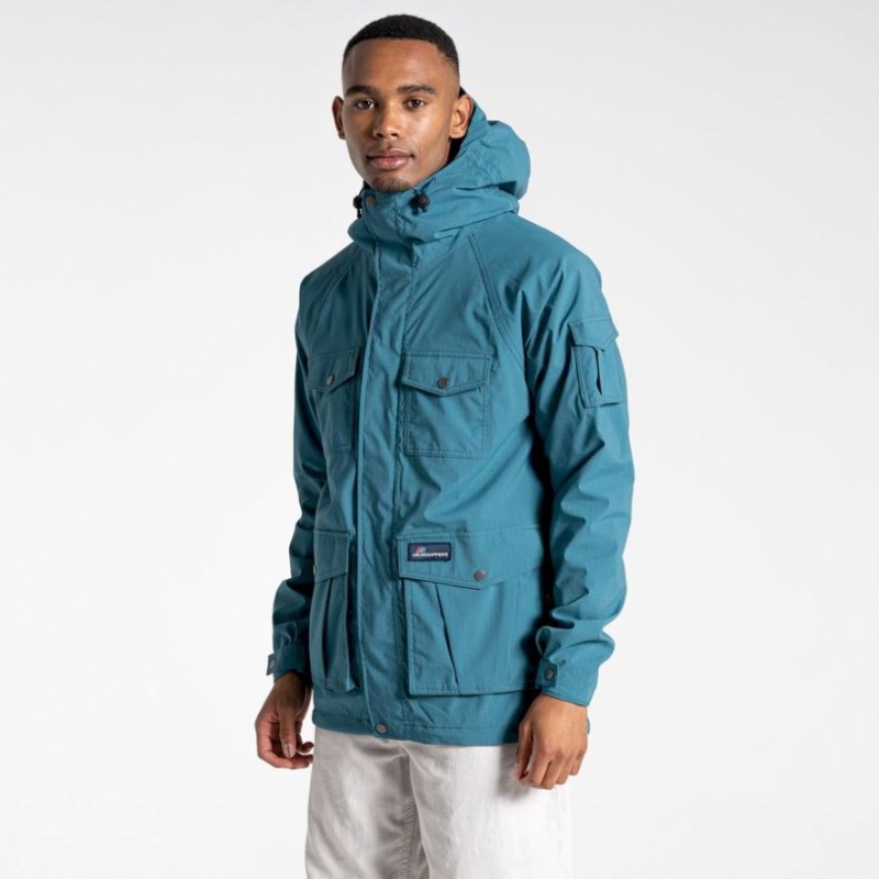 Veste À Capuche Craghoppers Canyon Homme Turquoise | KARZ74612