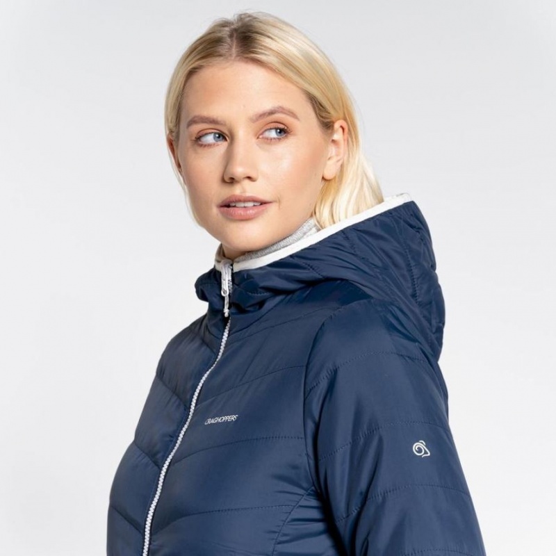 Veste À Capuche Craghoppers CompressLite VI Femme Bleu Marine | WOGQ32491