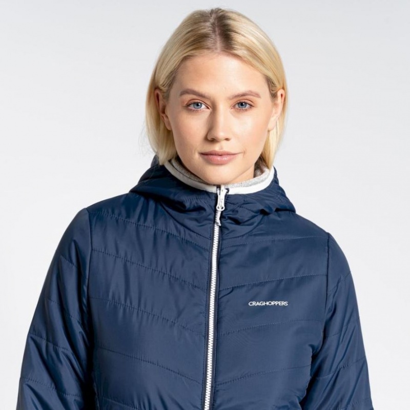 Veste À Capuche Craghoppers CompressLite VI Femme Bleu Marine | WOGQ32491