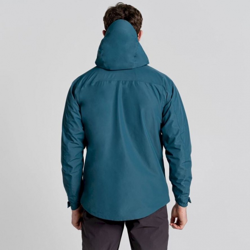 Veste À Capuche Craghoppers Creevey Homme Turquoise | AEFV58490